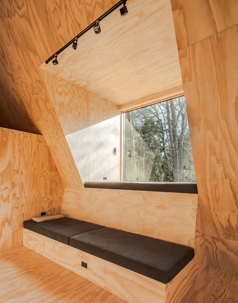 Modern A-Frame Yoga Retreat. Photography by Simon Howell