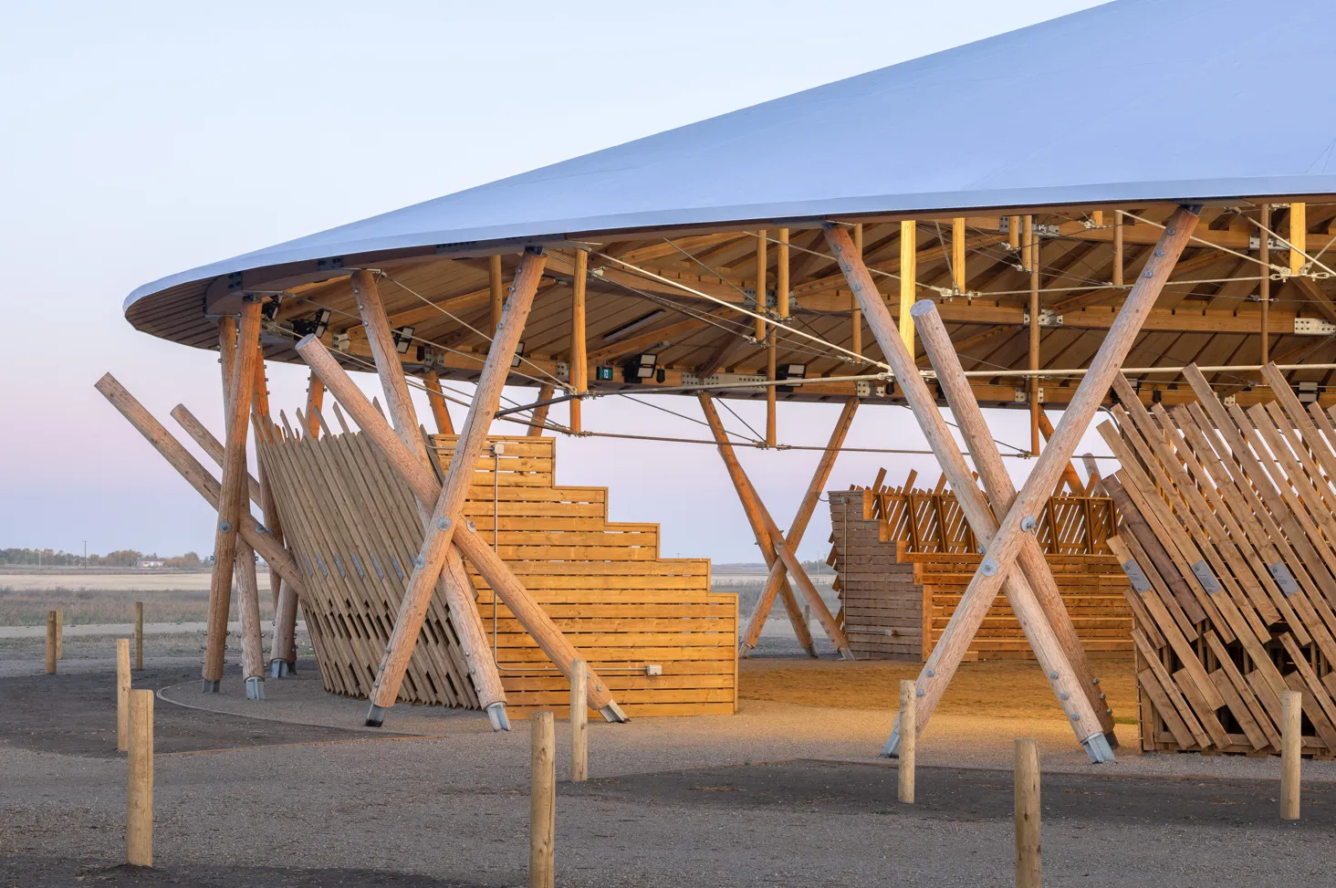 Muscowpetung Powwow Arbour. Photography by Lindsay Reid