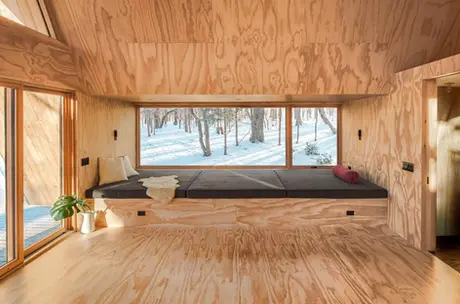Modern A-Frame Yoga Retreat. Photography by Simon Howell