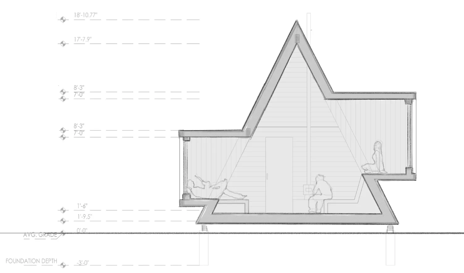 Modern A-Frame Yoga Retreat. Photography by Simon Howell