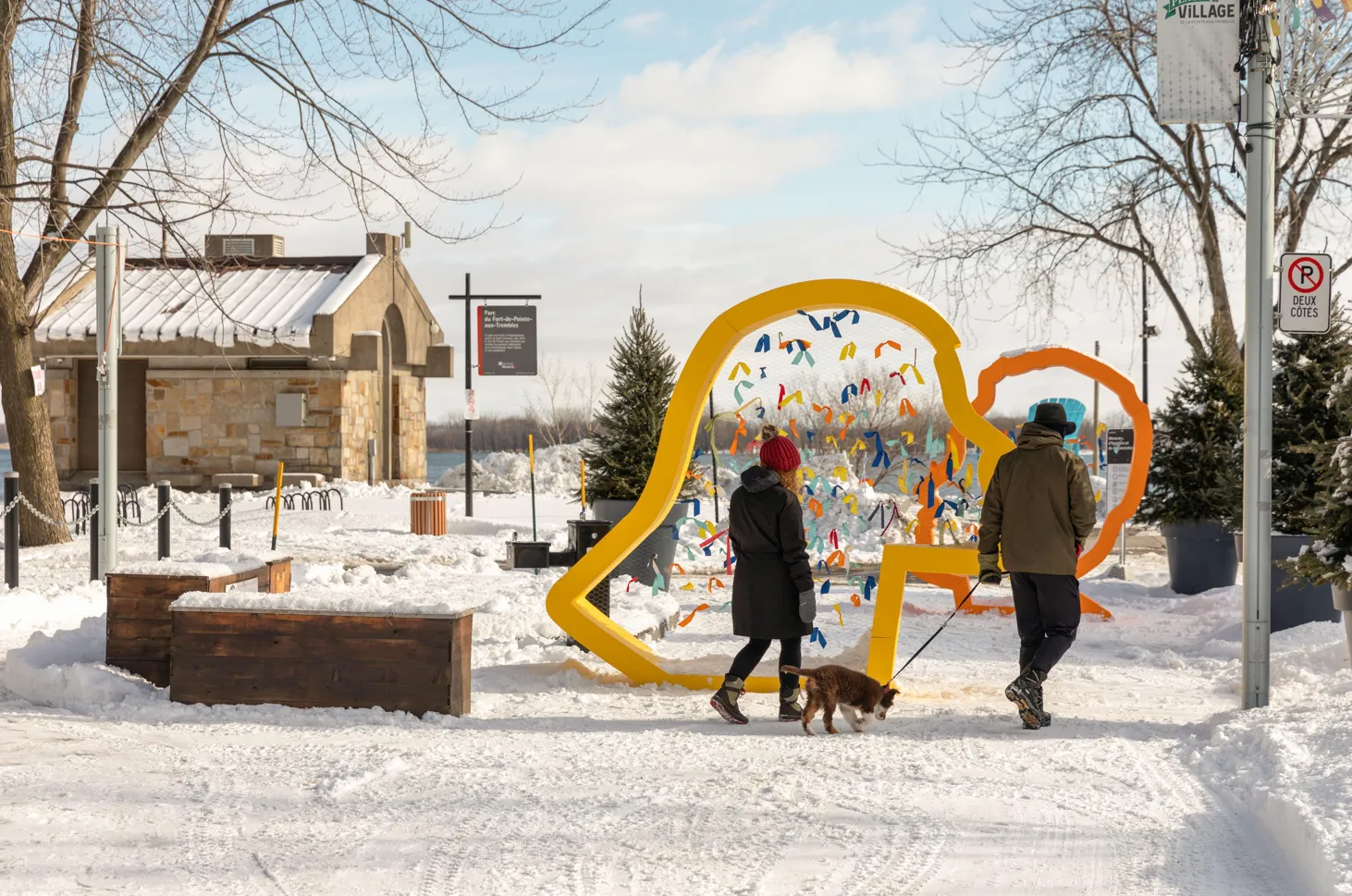 Winter Station Le jardin de l’espoir (2020). Image courtesy of Mélanie Dusseault