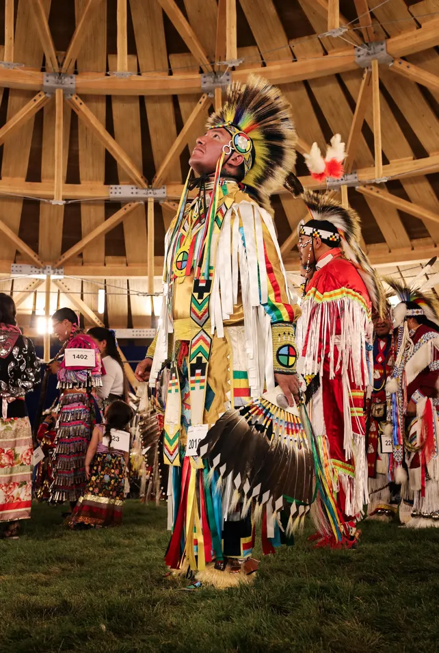 Muscowpetung Powwow Arbour. Photography by Lindsay Reid