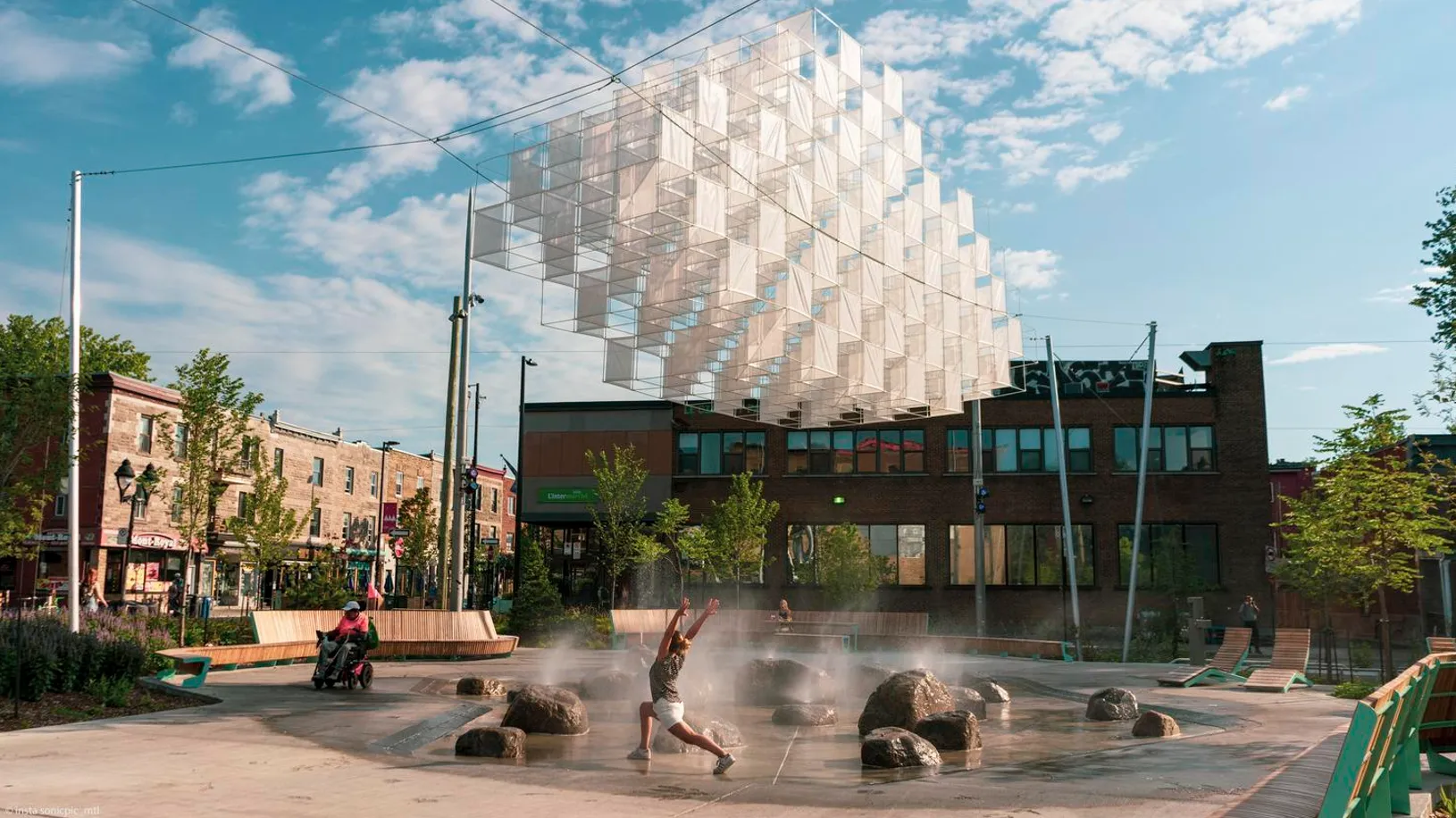 Montreal's first Water Squares (2021). Image courtesy of Steve Montpetit