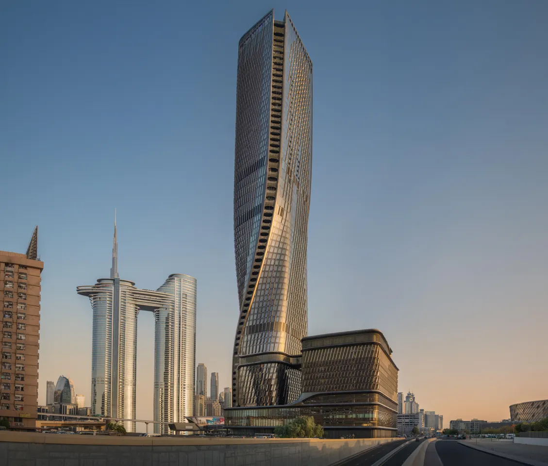 Wasl Tower Wraps. Image courtesy of: Ahmad Alnaji - SARAB