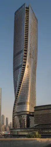 Wasl Tower Wraps. Image courtesy of: Ahmad Alnaji - SARAB