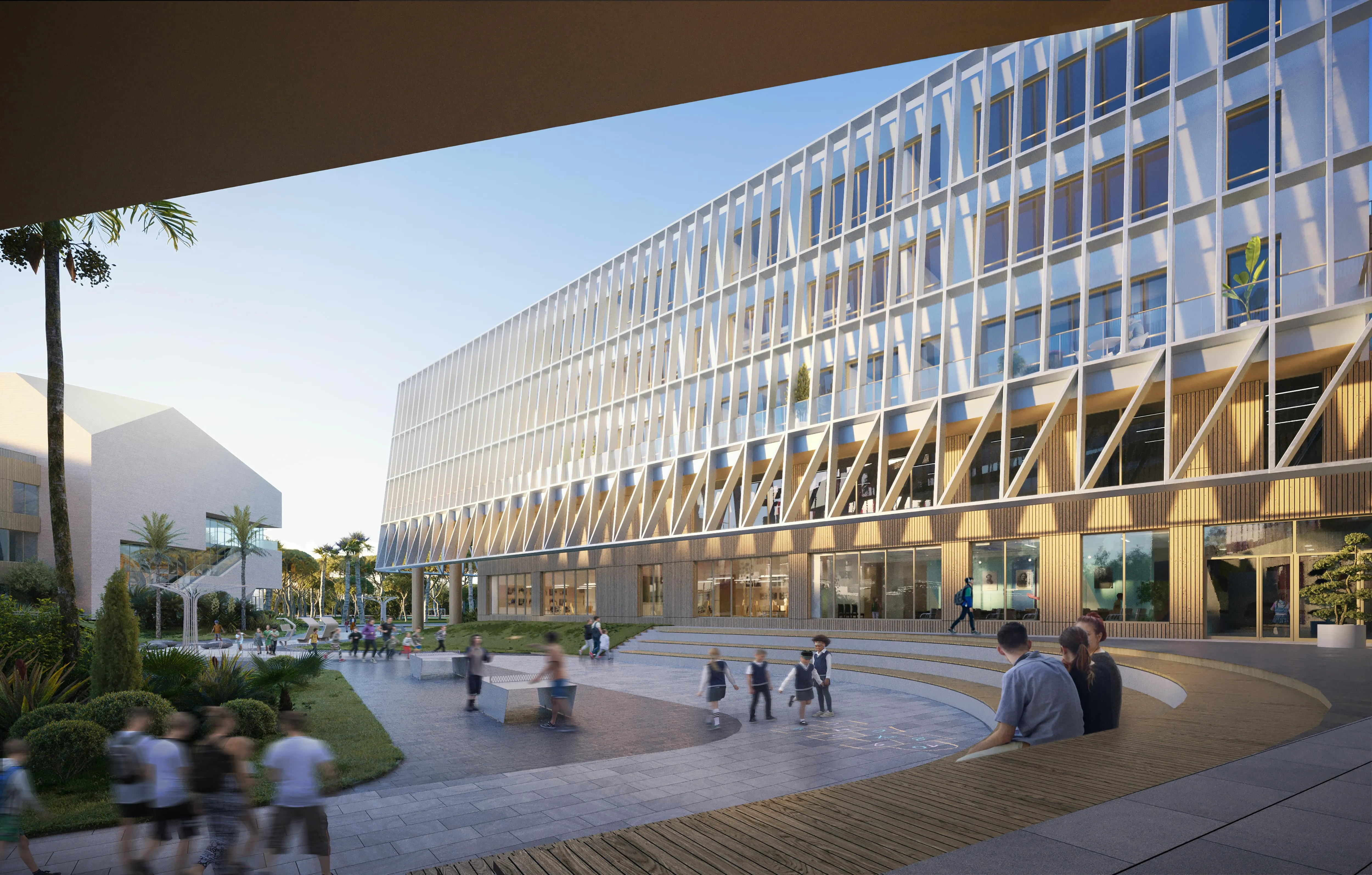 Educational Complex Sirius: A Miniature City for Learning. Image courtesy of: ATRIUM