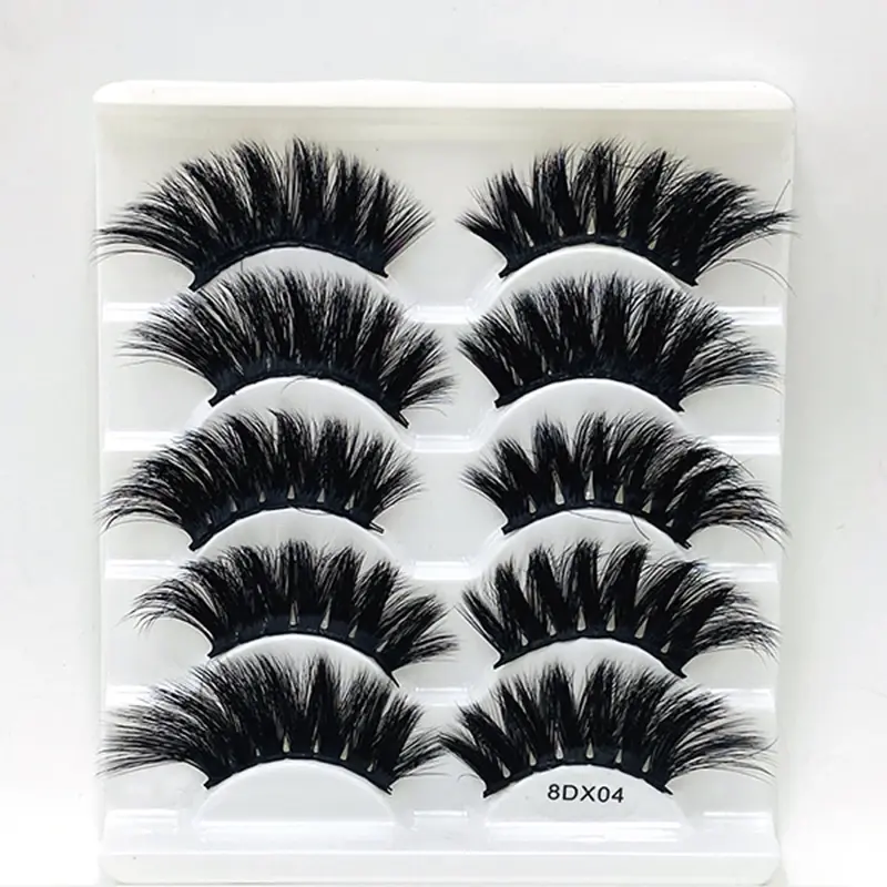 Thumbnail: 5/8 Pairs 25mm Mink Lashes 3D Dramatic