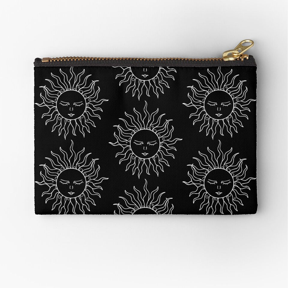 sun print design on purse by Kirstie at KTREW Tattoo
