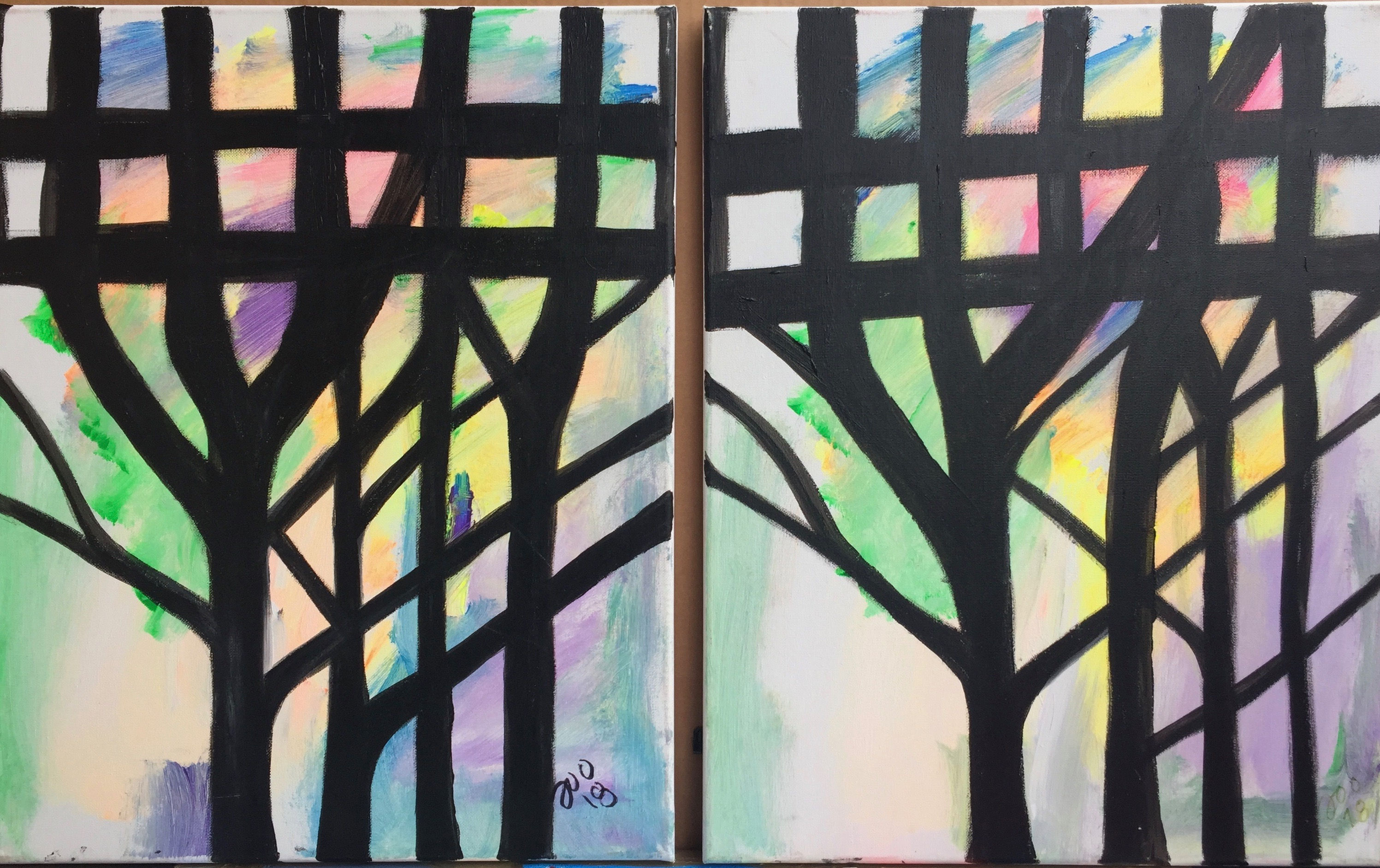 Duo FrameWork, Denver 2017, Acrylic on Canvas