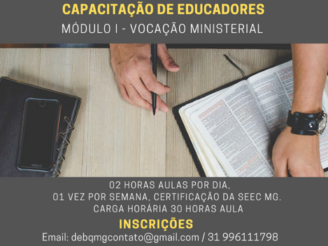 CURSO FORMAÇÃO DE PROFESSORES PARA O DEBQ