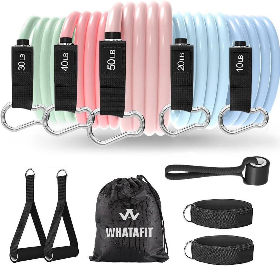 Thumbnail: WHATAFIT Resistance Bands, Exercise Bands，Resistance Bands for Working Out, W