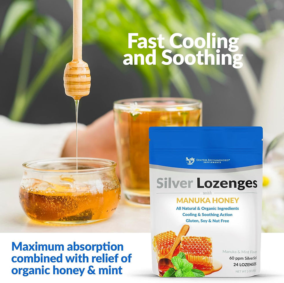 Thumbnail: Silver Lozenges with Organic Manuka Honey and Vitamin C - All-Natural Nano Silv
