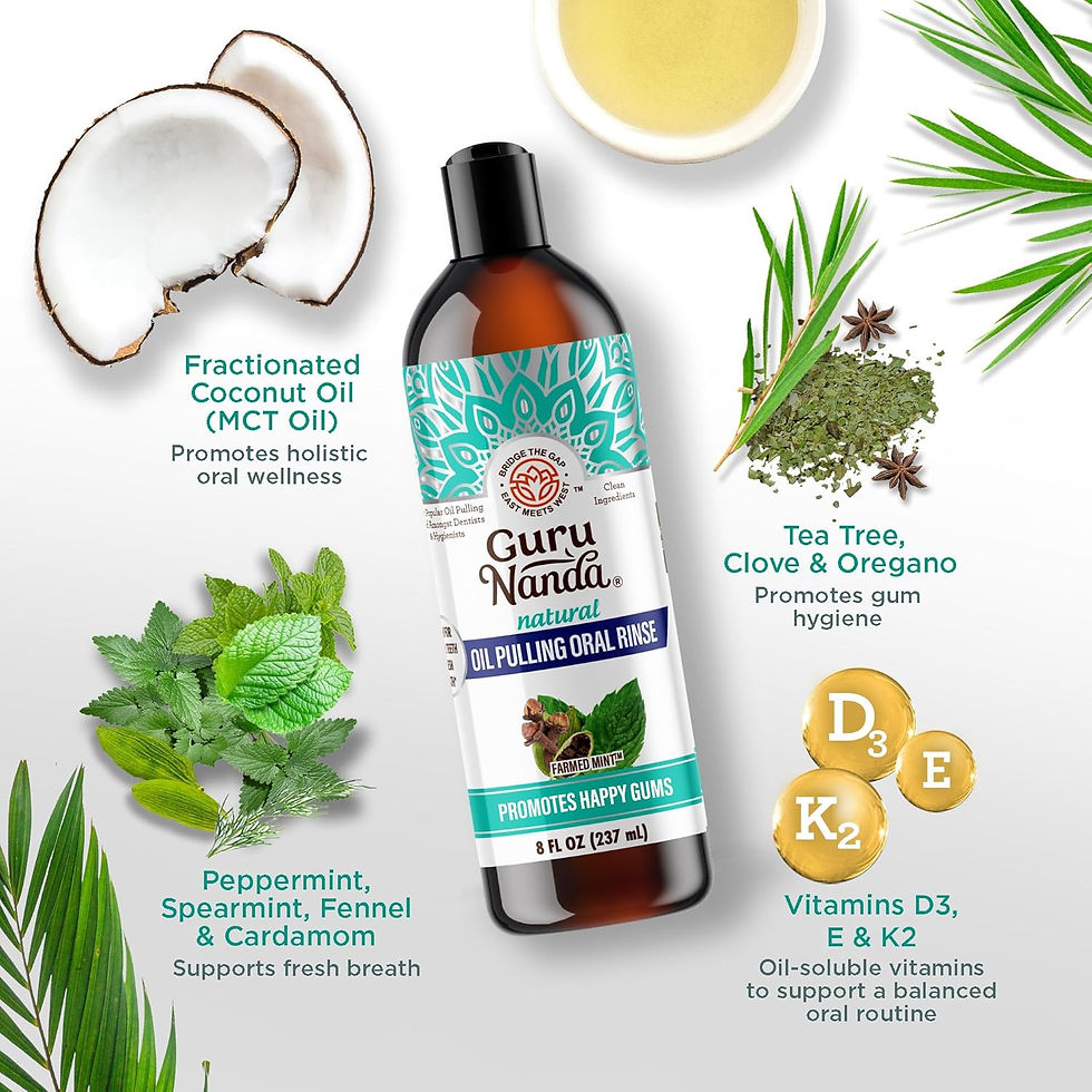 Thumbnail: GuruNanda CocoMint Oil Pulling Mouthwash for Complete Oral Hygiene, 7 Essential