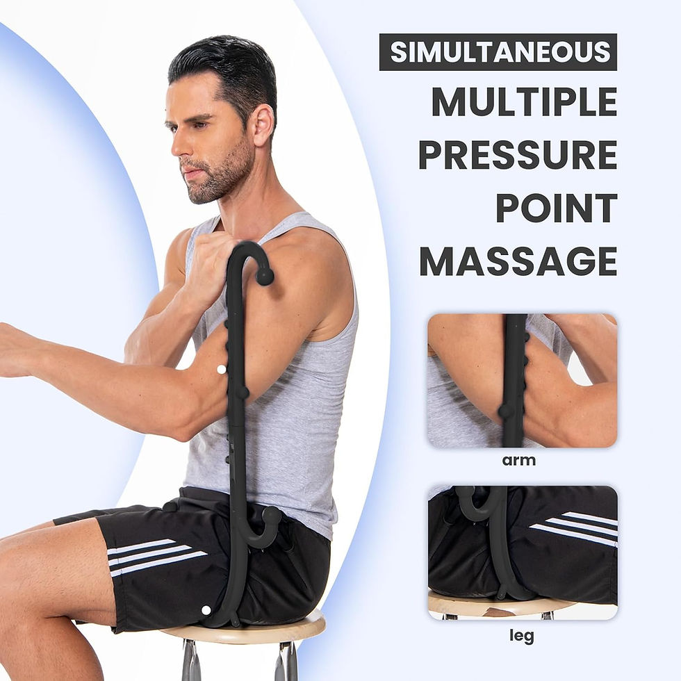 Thumbnail: Deep Tissue Back & Neck Massager - Back Massager Stick for Pain Relief, Muscle 