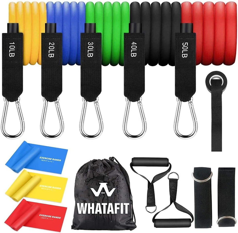 Thumbnail: WHATAFIT Resistance Bands, Exercise Bands，Resistance Bands for Working Out, W