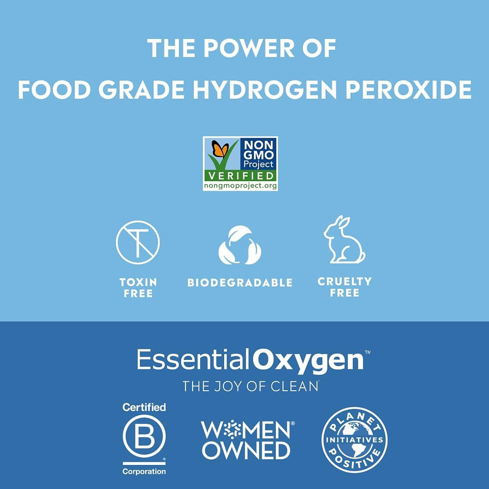 Thumbnail: Essential Oxygen Food Grade Hydrogen Peroxide, Natural Cleaner, 3% USP, White, 