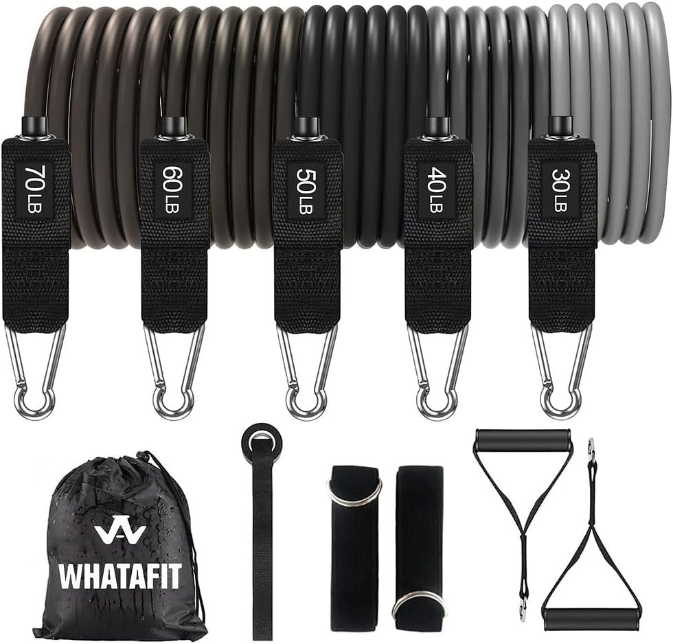 Thumbnail: WHATAFIT Resistance Bands, Exercise Bands，Resistance Bands for Working Out, W