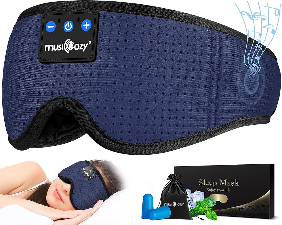 Thumbnail: MUSICOZY Sleep Headphones Bluetooth 5.4 Headband Sleeping Eye Mask for Mom Wome