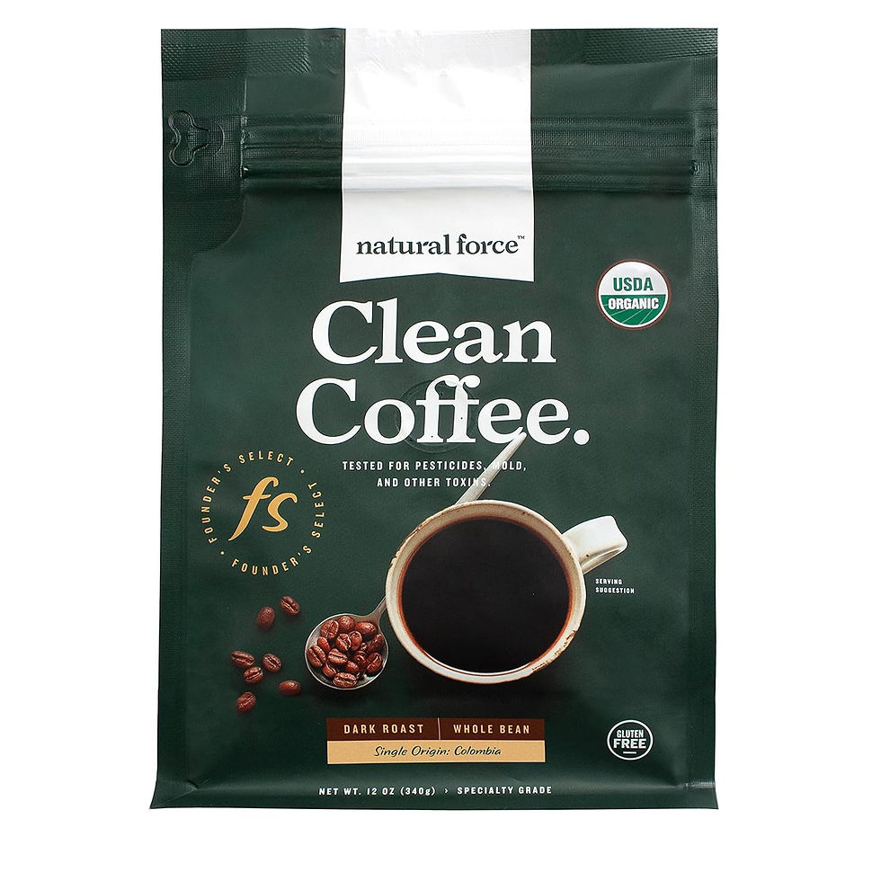 Thumbnail: Natural Force - Organic Clean Coffee Dark, Mold & Mycotoxin Free, Lab Tested fo