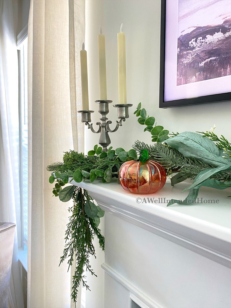 Autumn mantle decor
