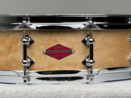 Craviotto birdseye maple Private Reserve 4x14 snare drum.