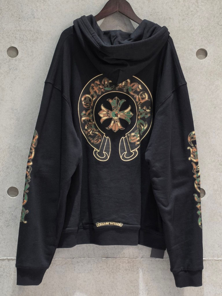 縮圖：克羅心 Chrome Hearts 迷彩印花連帽外套(黑)