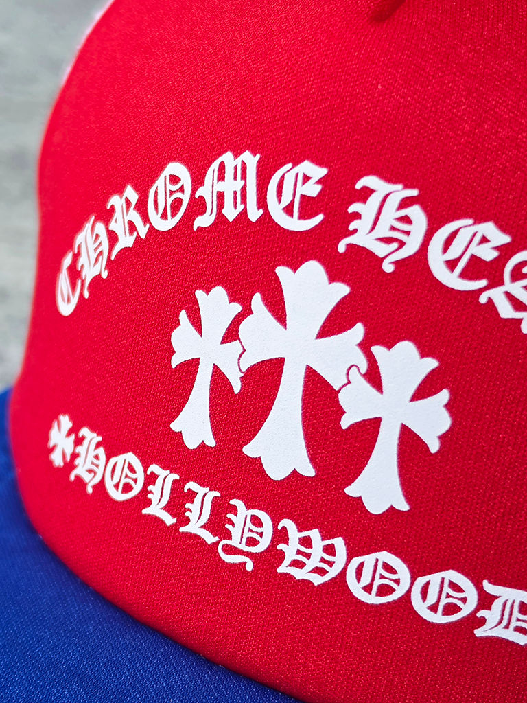 縮圖：克羅心 Chrome Hearts 經典三色拼接卡車帽