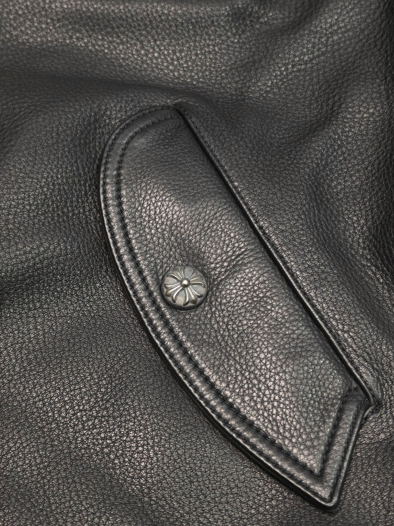 縮圖：克羅心 Chrome Hearts 全皮飛行外套