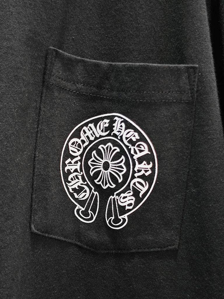 縮圖：克羅心 Chrome Hearts 漸層彩色馬蹄短袖(黑)