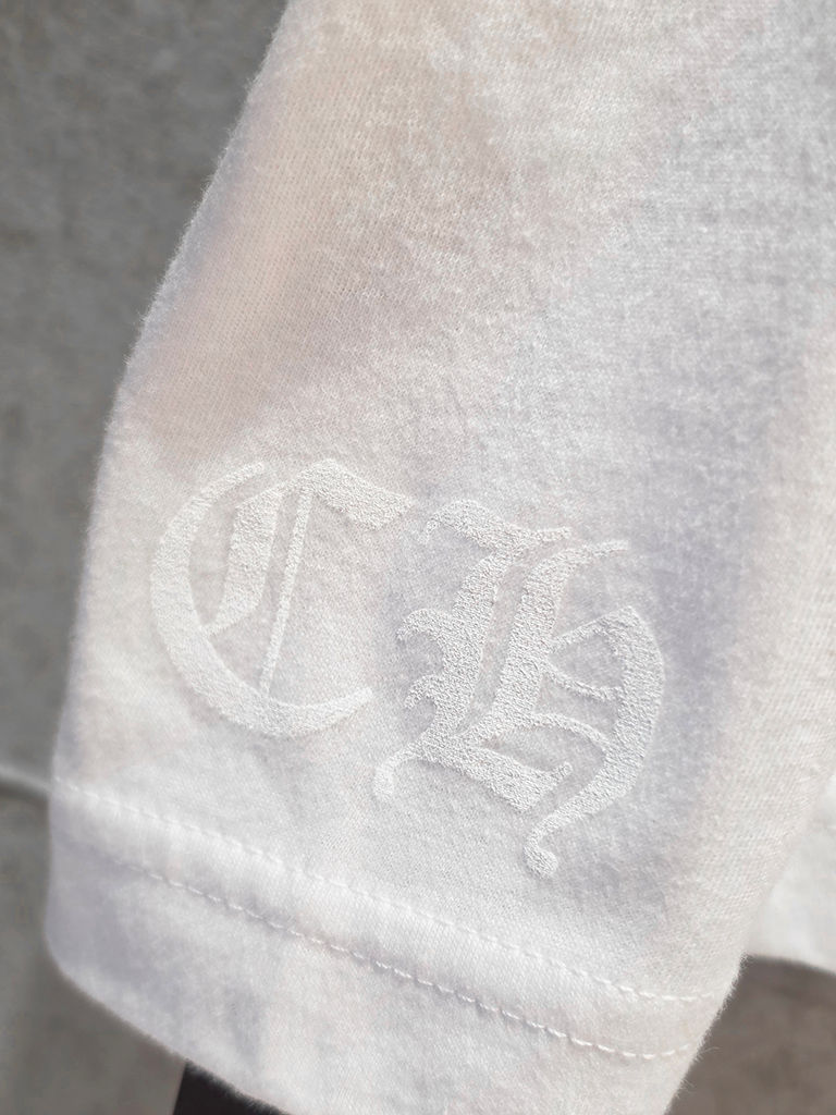 縮圖：克羅心 Chrome Hearts Tokyo東京限定 胸口歌德文短袖(白)