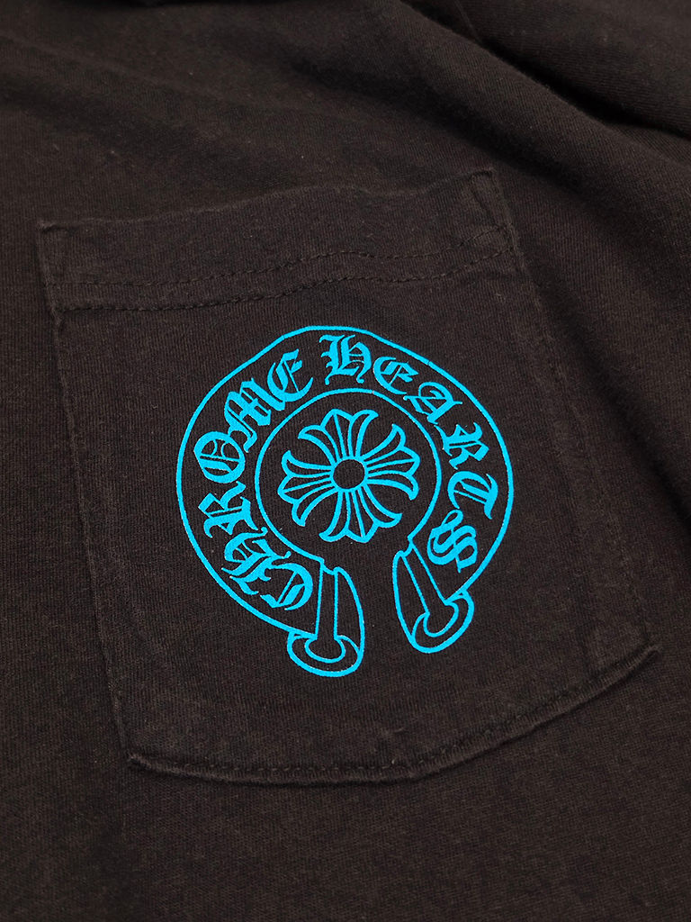 縮圖：克羅心 Chrome Hearts 藍色三十字短袖(黑)