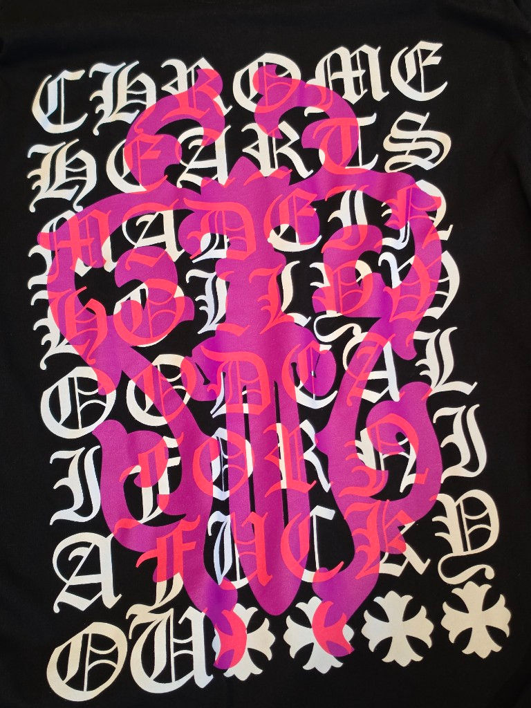 縮圖：克羅心 Chrome Hearts 背後紫色大匕首 長袖(黑)