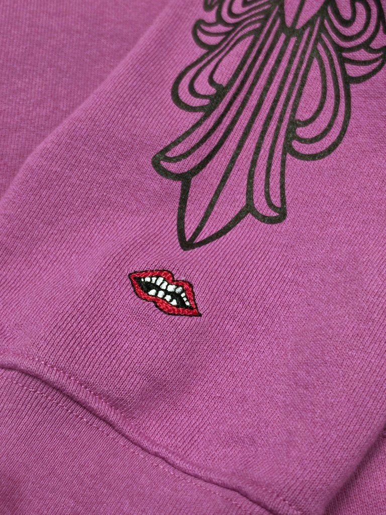縮圖：克羅心 Chrome Hearts Matty Boy聯名 蜘蛛網塗鴉帽T(紫)