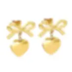 Boucles d'oreilles cœur or idée cadeau femme