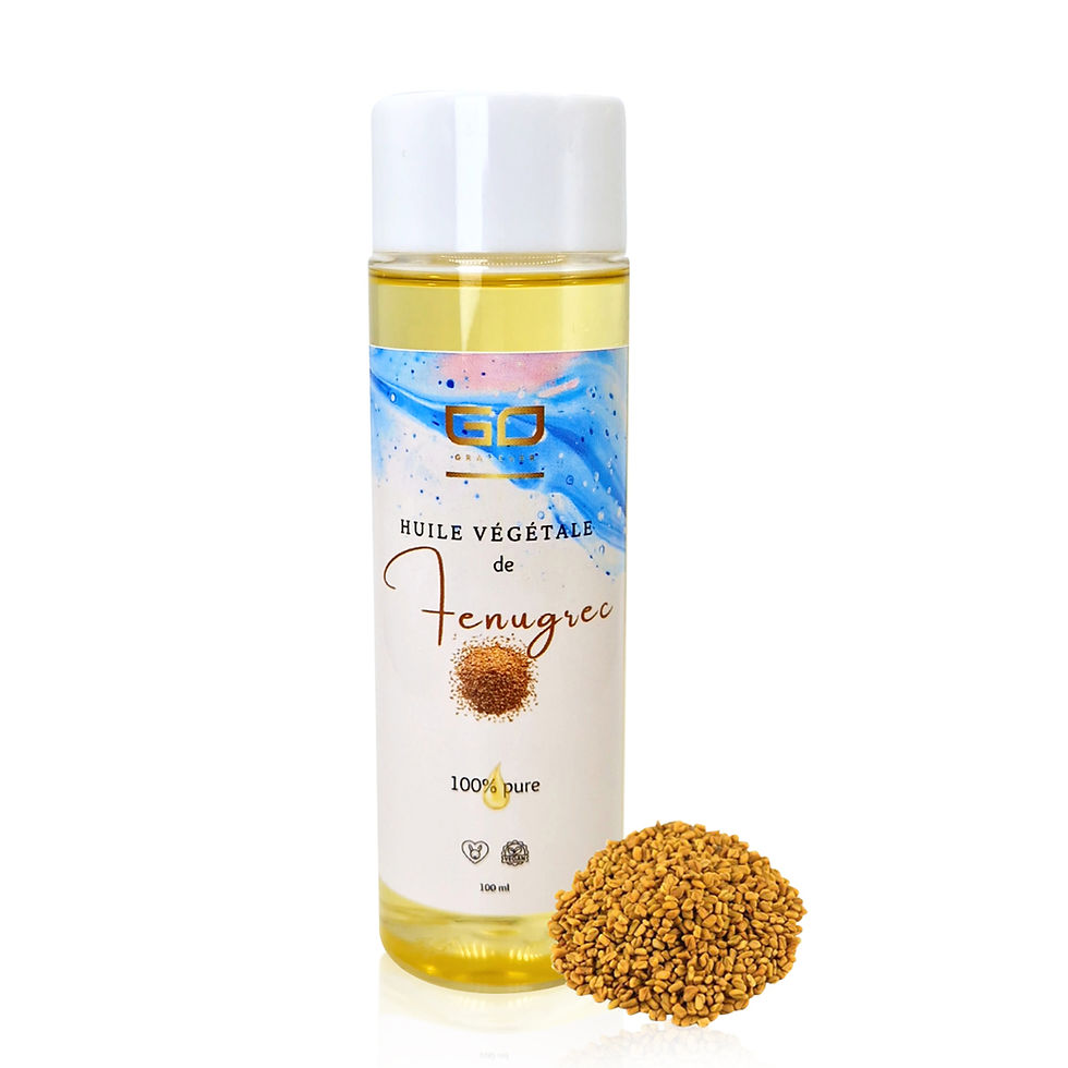 Flacon d'huile de fenugrec pure Gracever pressée à froid
