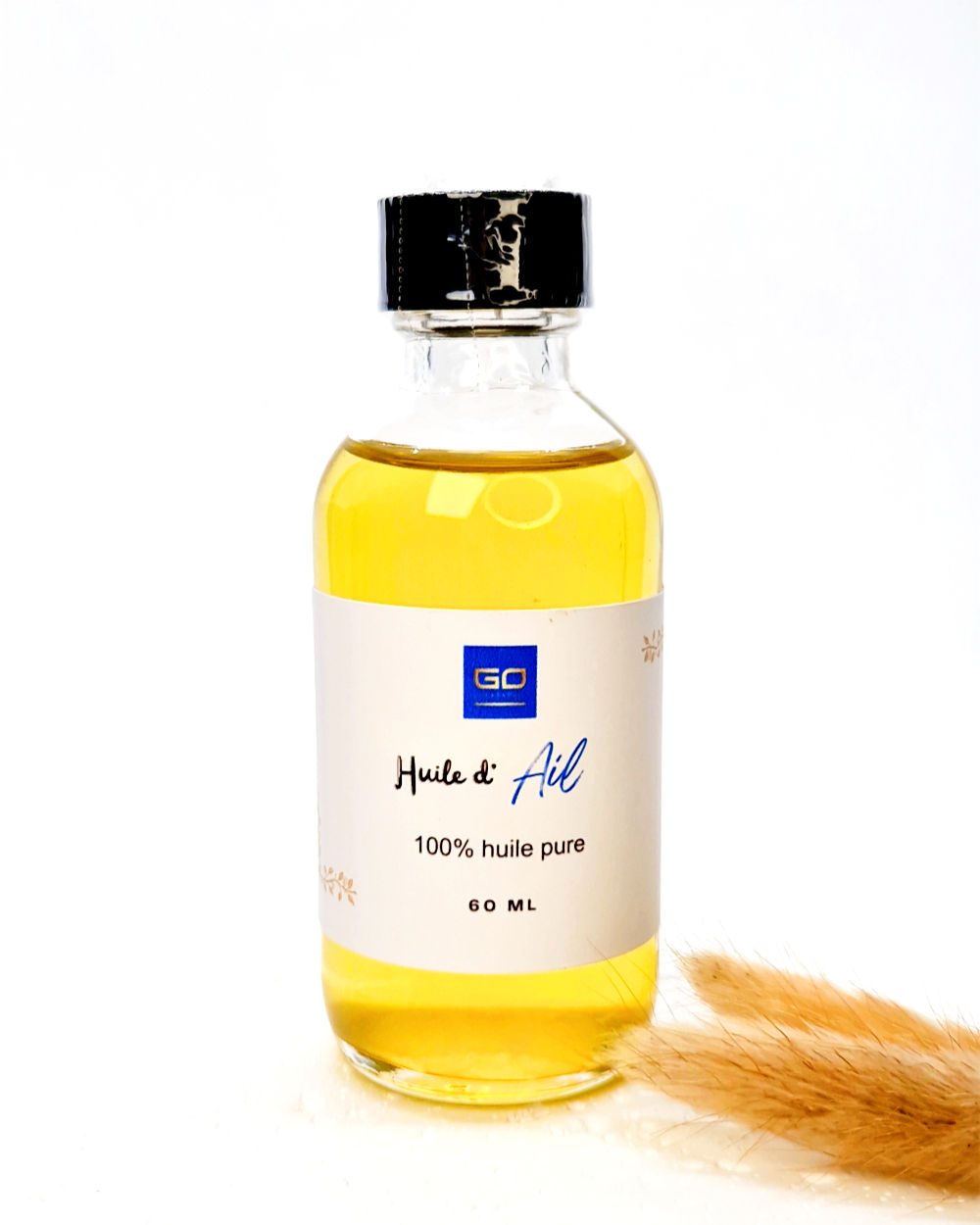 Huile d'Ail pure fortifiante 60ml flacon verre