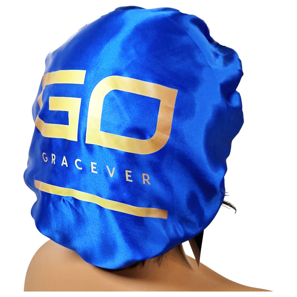 Gros plan satin bleu Gracever, tissu bonnet de nuit soyeux