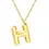Miniature : Collier Femme lettre initiale bubble H