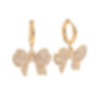 Boucles d'oreilles nœud papillon scintillant acier inoxydable