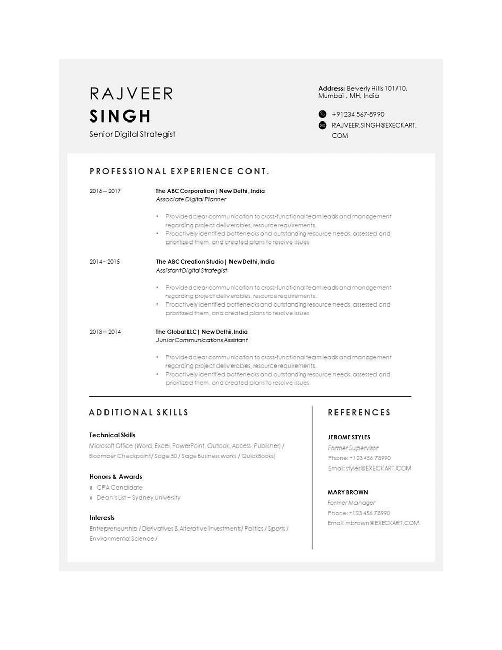 Thumbnail: Senior Digital Strategist Resume