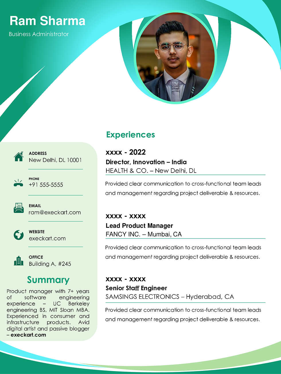 Thumbnail: Business Administrator Resume & Cover Letter Bundle