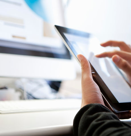 Office of a web design company