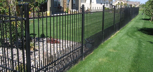 steel fence backyard