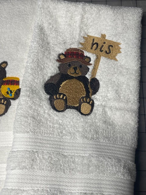 Thumbnail: His Hers Bear Bathroom Towel set