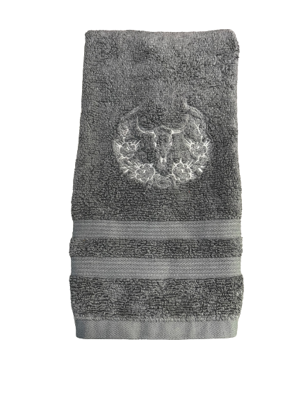 Western Bull Skull Bathroom Towel Set