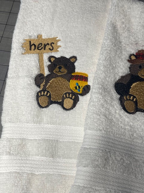 Thumbnail: His Hers Bear Bathroom Towel set