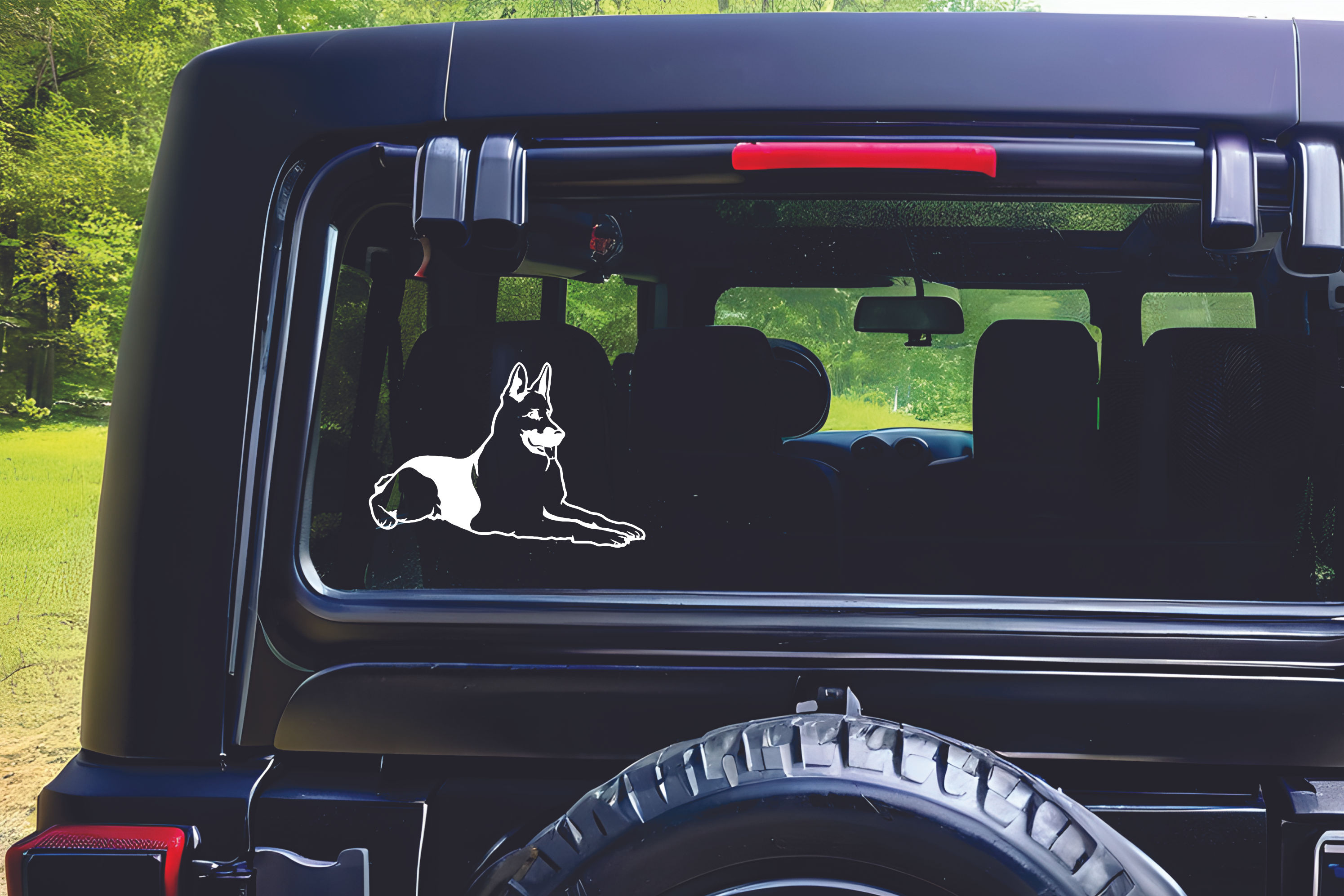 Custom German Shephard Dog Window Decals