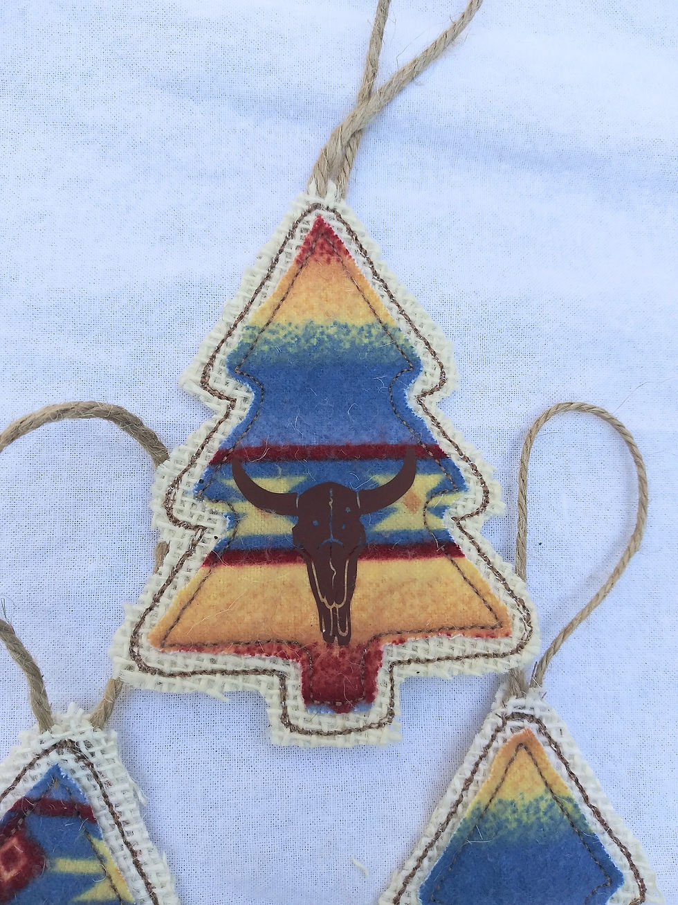 Thumbnail: South West Bull Skull Ornament Set of 3