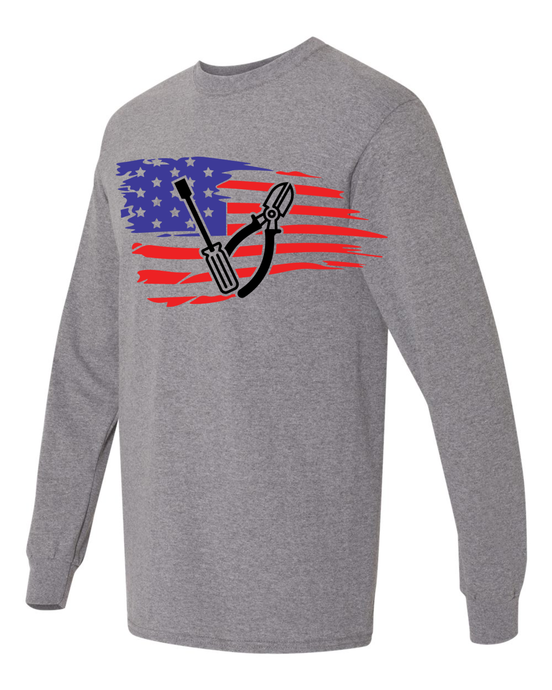 USA electrician T-shirt, Long Sleeve, Hoodie