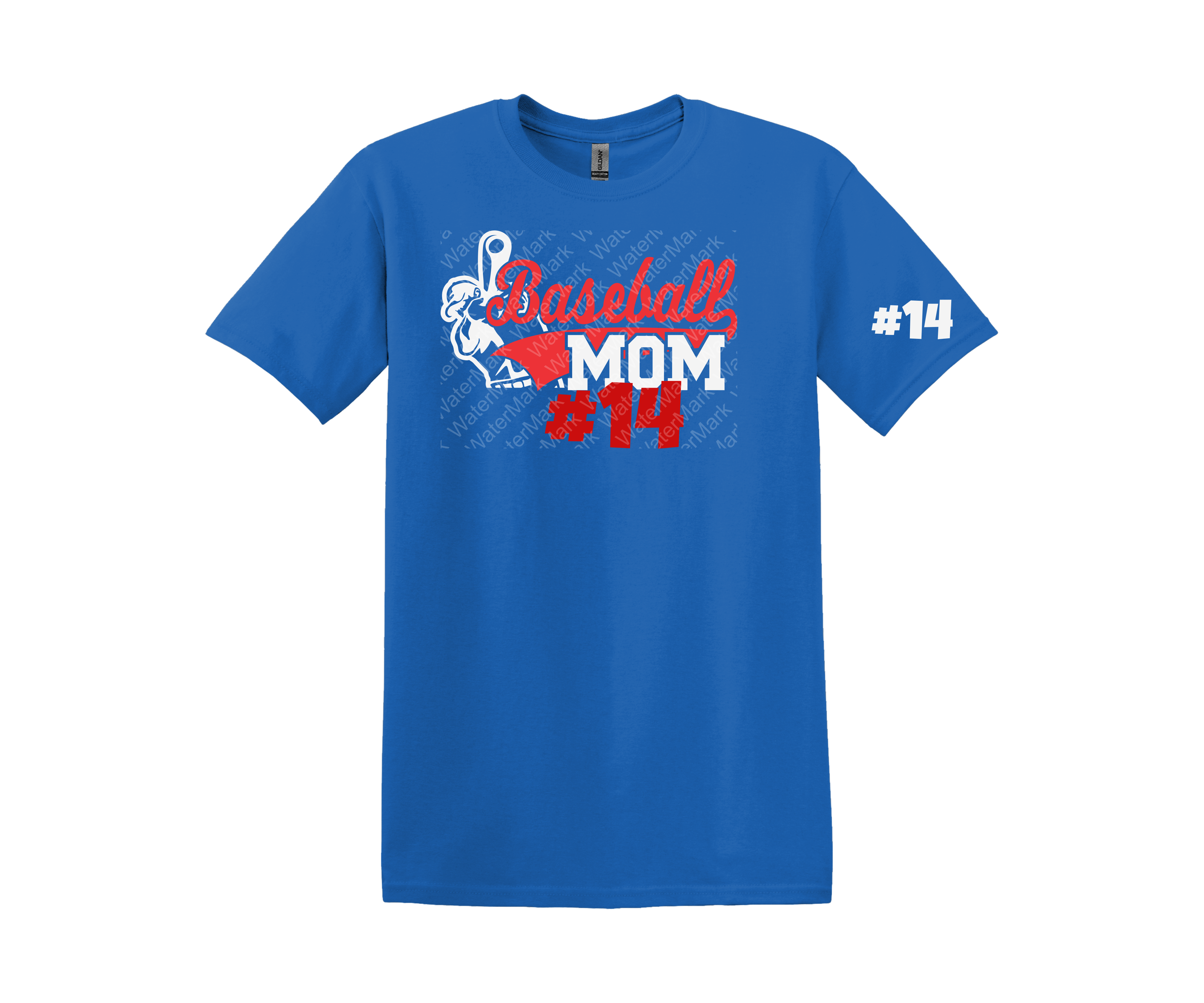 Custom Number Baseball Mom Tshirt